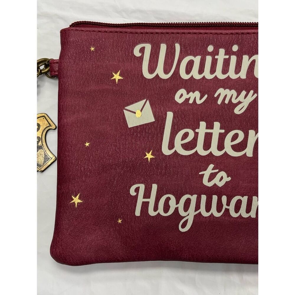 Harry Potter "Waiting On My Letter To Hogwarts" Graphic Maroon Wristlet